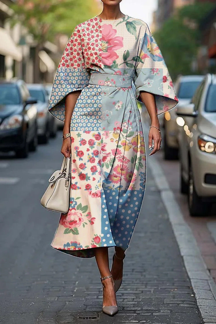 Melody | Elegant Floral Midi Dress