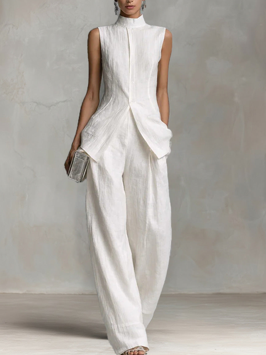 Taylor | Women's Sleeveless High Neck Two Piece Set