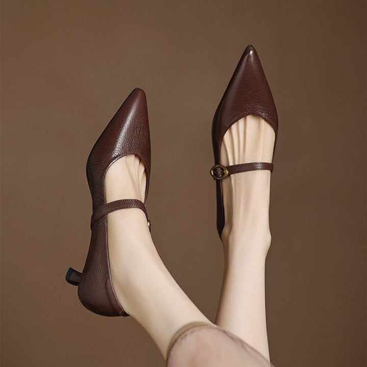 Eloria Leather Kitten Heels