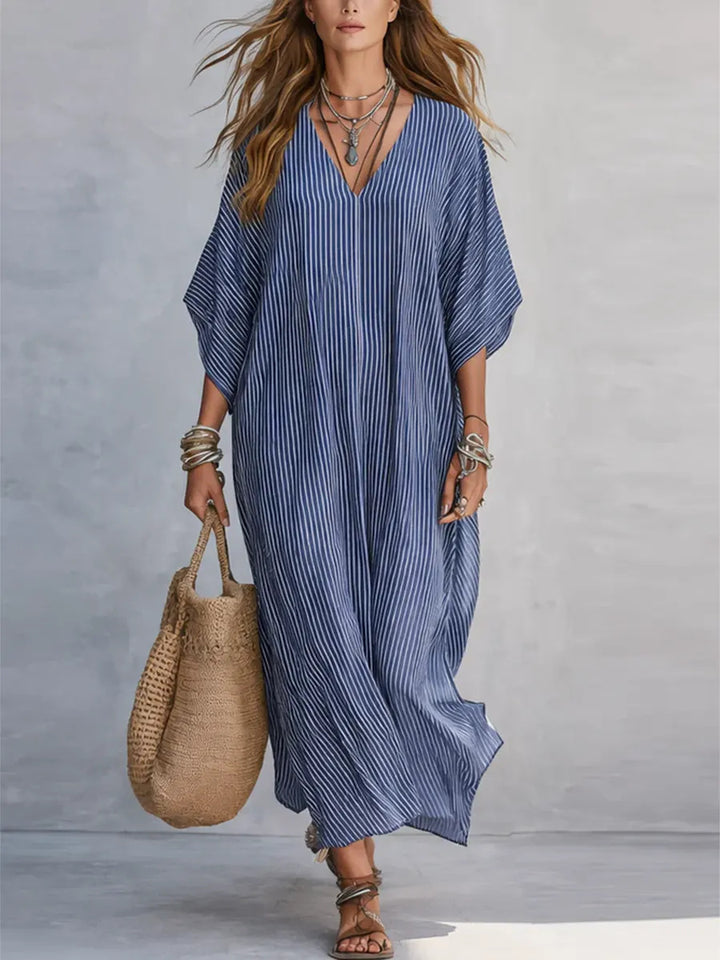 Amara™ | Effortless Striped Linen Maxi Dress