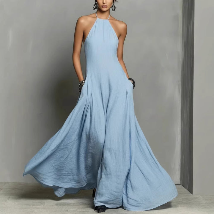 Eleanor | Timeless Halter Floating Maxi Dress