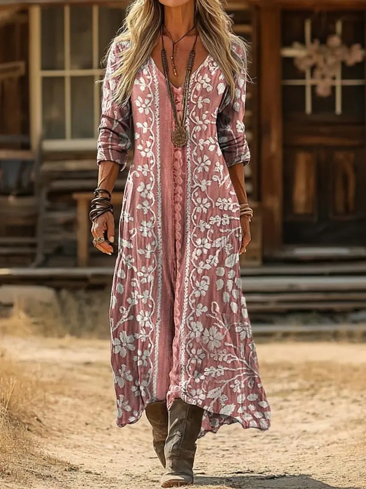 Parker | Long Sleeve Vintage Casual Dress
