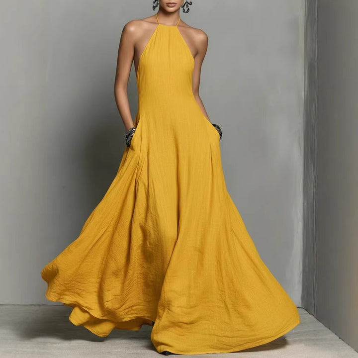 Eleanor | Timeless Halter Floating Maxi Dress