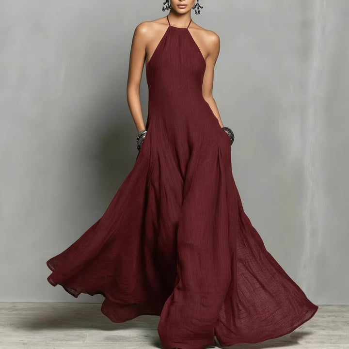 Eleanor | Timeless Halter Floating Maxi Dress