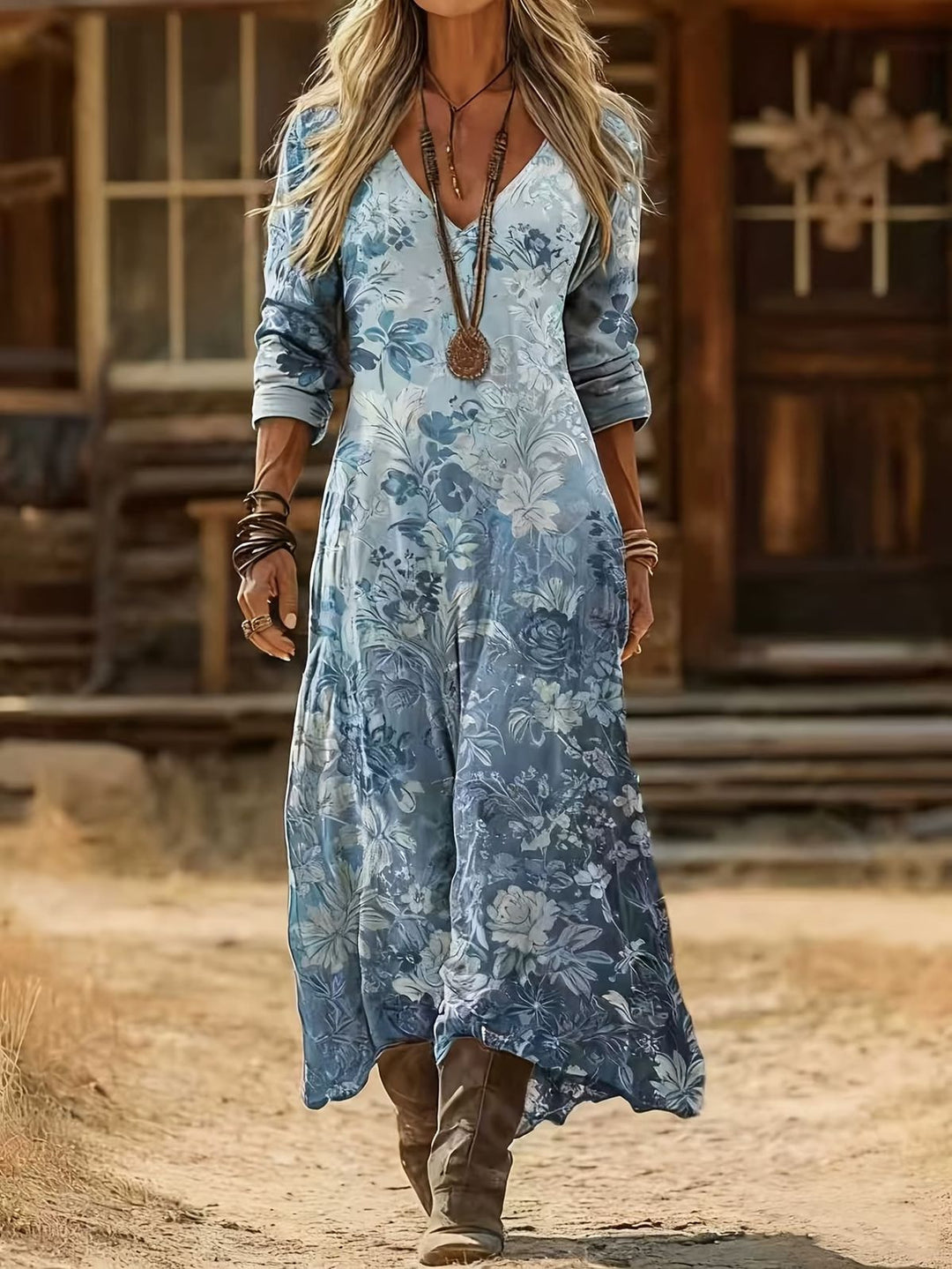 Parker | Long Sleeve Vintage Casual Dress