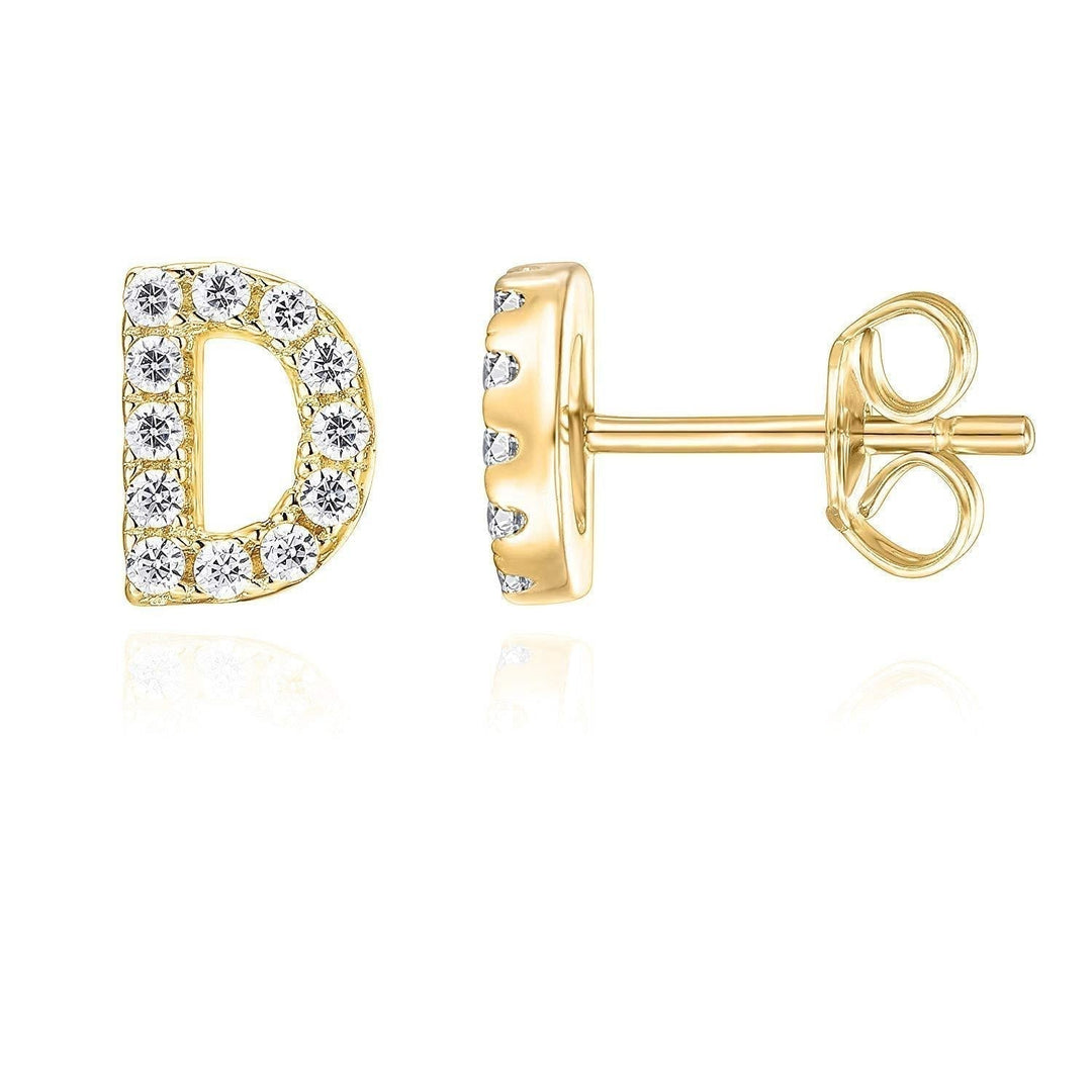 Jamie | Letter Earrings 18k Gold