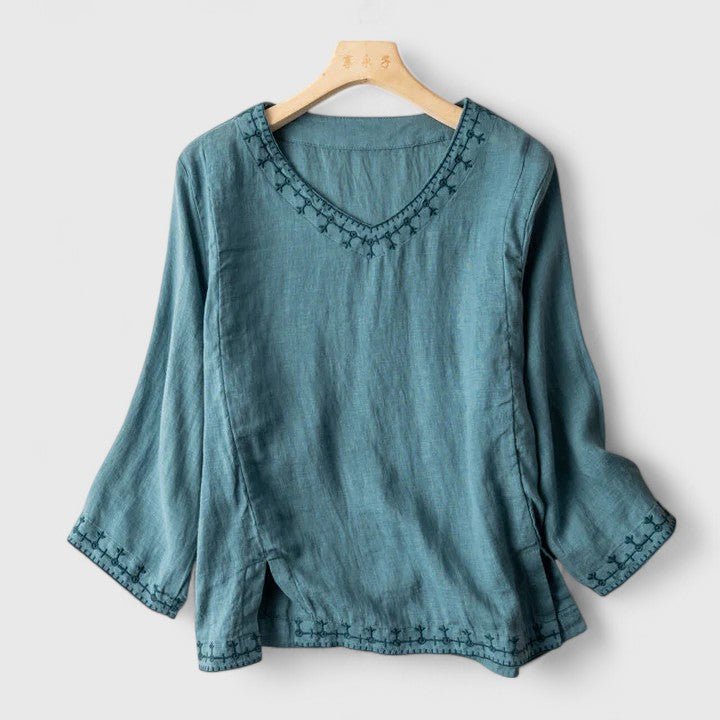 Jamie | Elegant V-Neck Blouse