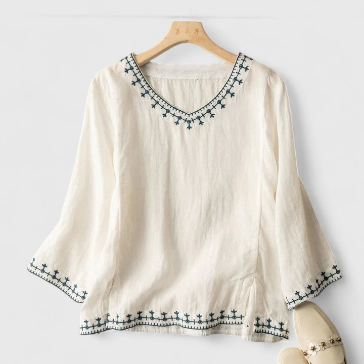 Jamie | Elegant V-Neck Blouse