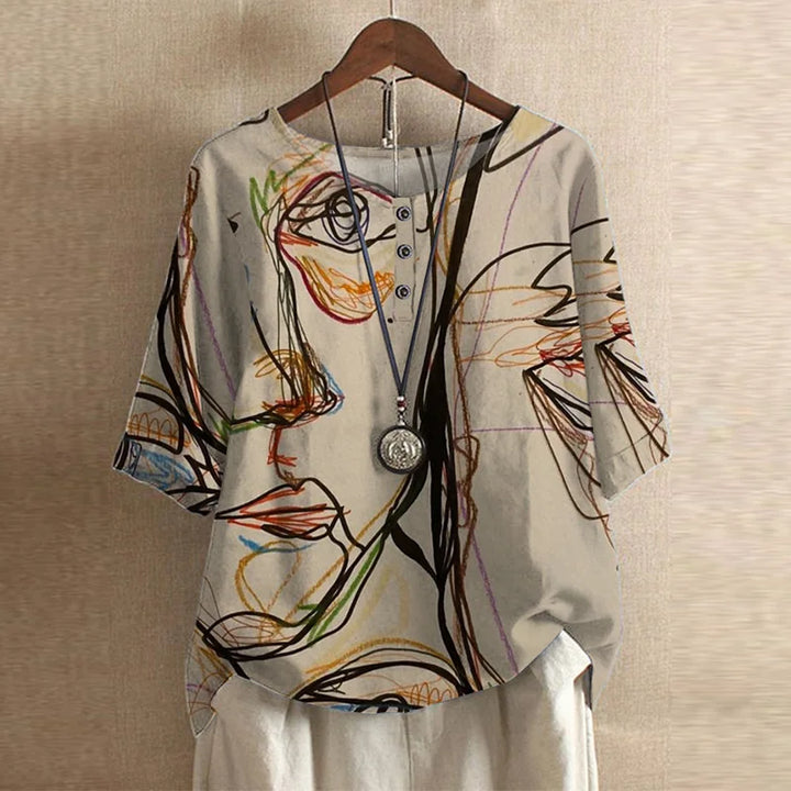 Sandra | Vintage Floral Artisan Blouse