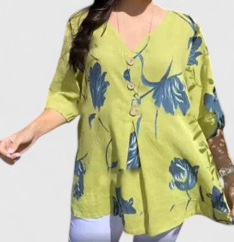 Jamie | Elegant Floral Print Blouse.