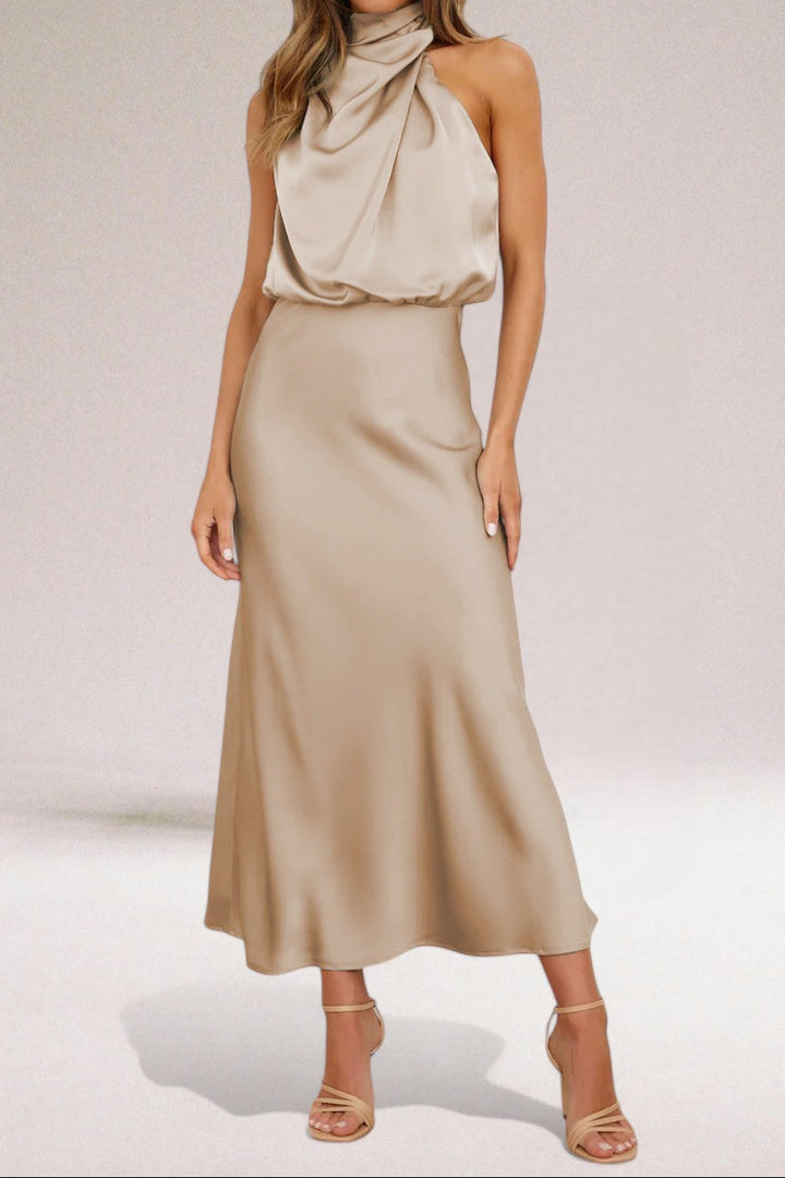Giselle | Elegant Halter Neck Dress