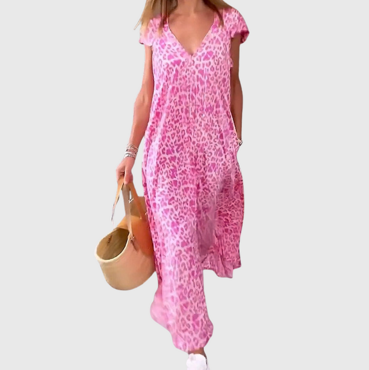 Glaiza | V-Neck Maxi Dress