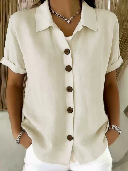 Katie | Linen Button Down Shirt