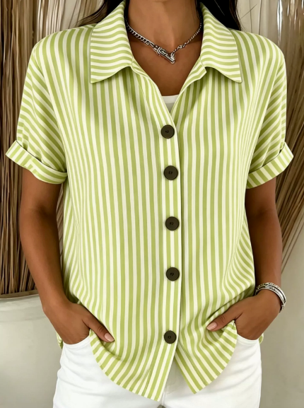 Kayla | Striped button-down shirt