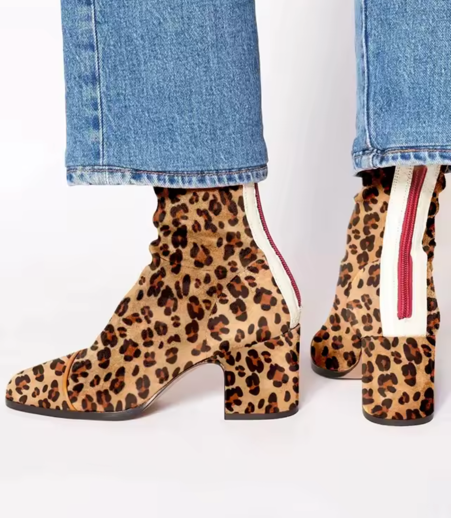 Pamela | Mid Heel Ankle boots with Sporty Details