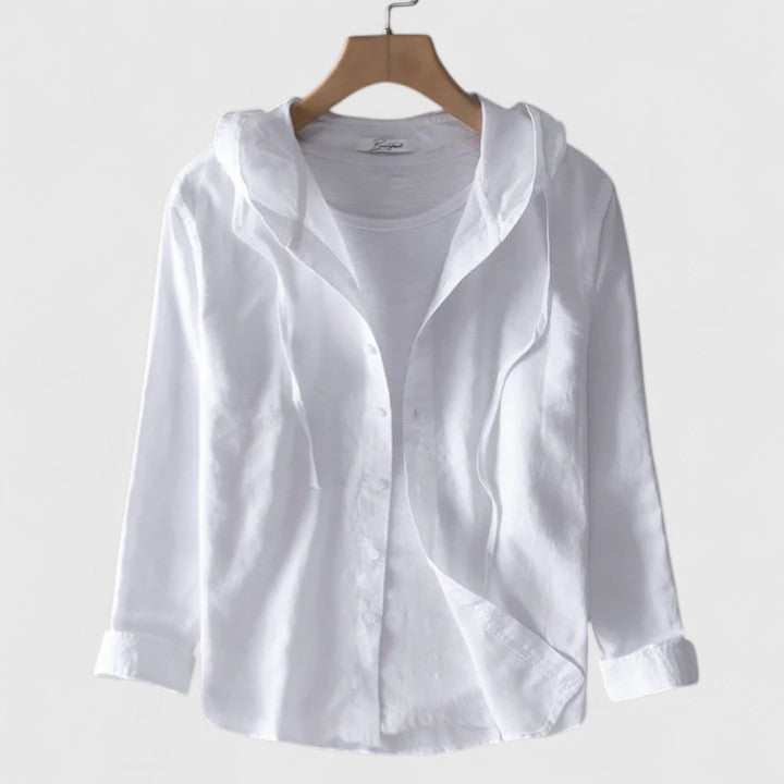 Jamie | Elegant Hooded Blouse