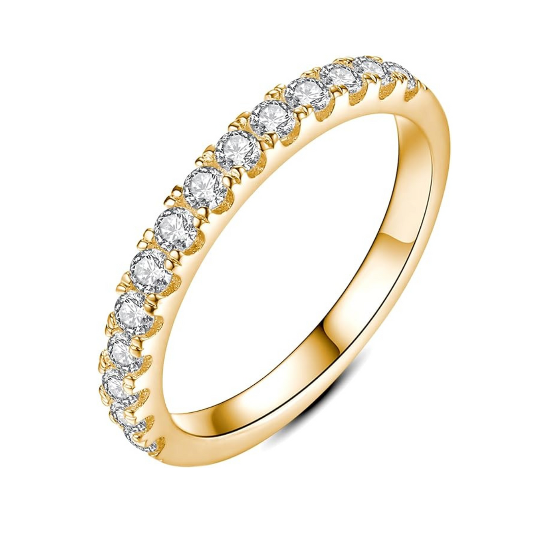 Jamie | Diamond Button Ring 18k Gold