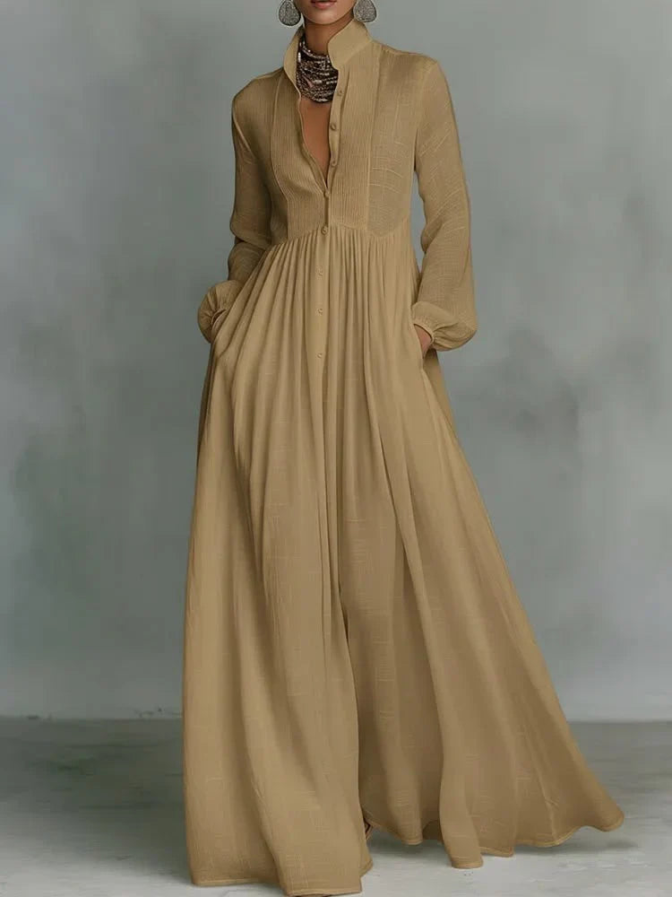 Lauren | Flowing Button-Front Maxi Dress