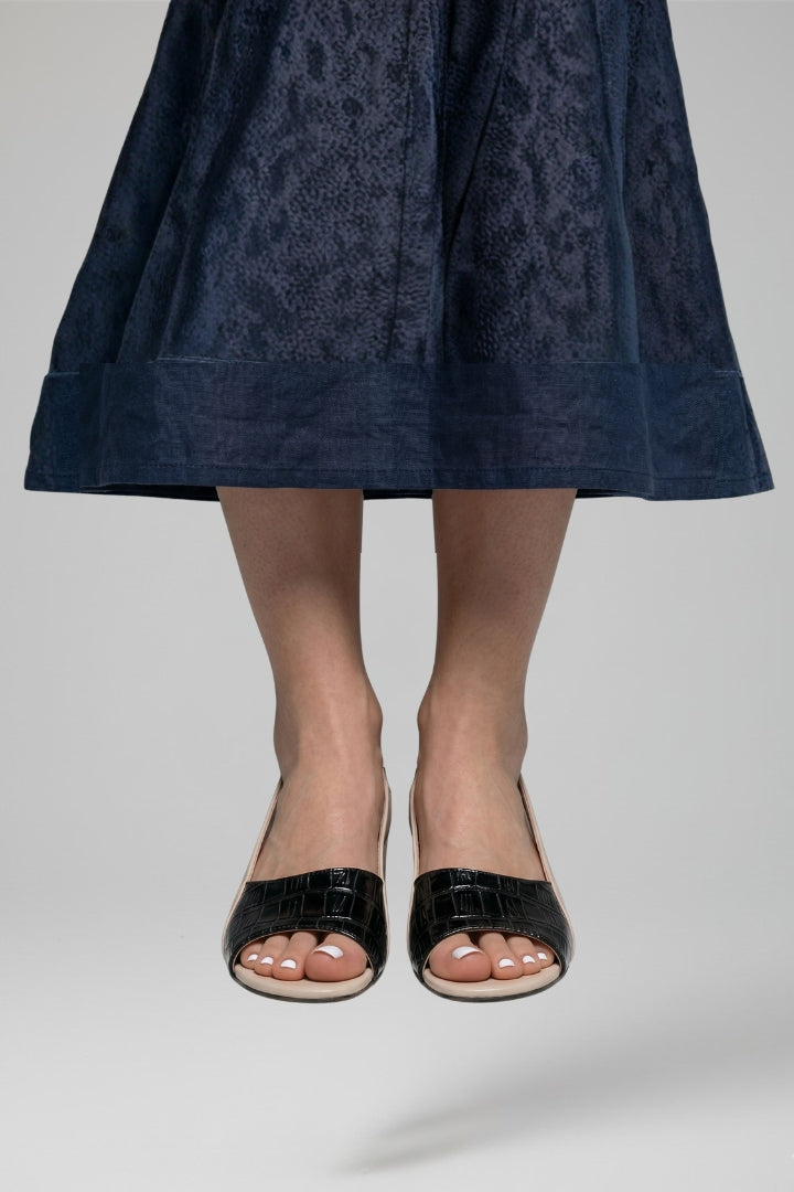 Hannah | Women's Leather Sandals with Block Heel and Buckle
