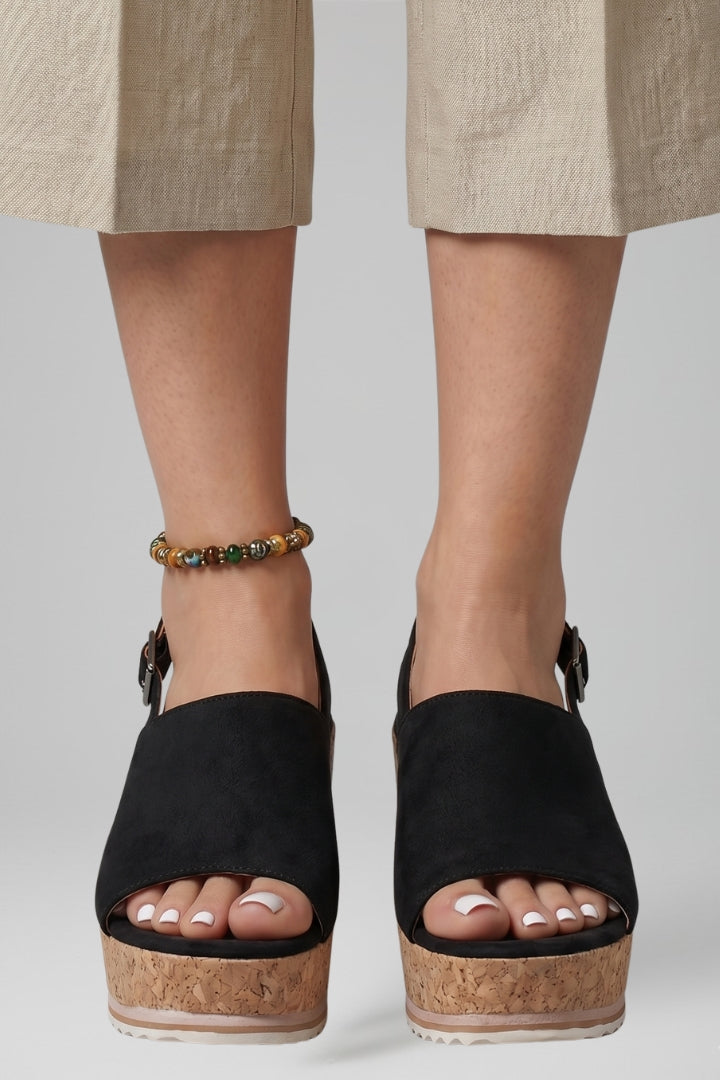 Isabella | Women's Platform Sandals with Buckle Straps and Cushioned Sole