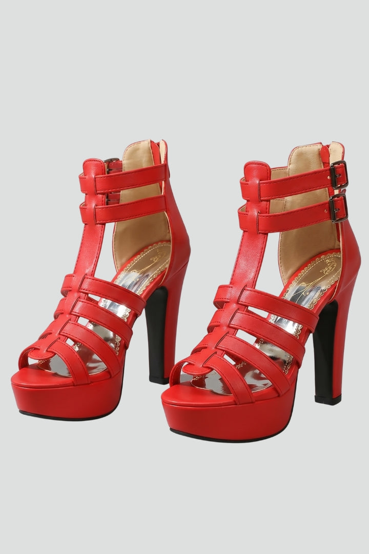 Amelia | Women's Platform Sandals with Leather Upper and Cushioned Insole