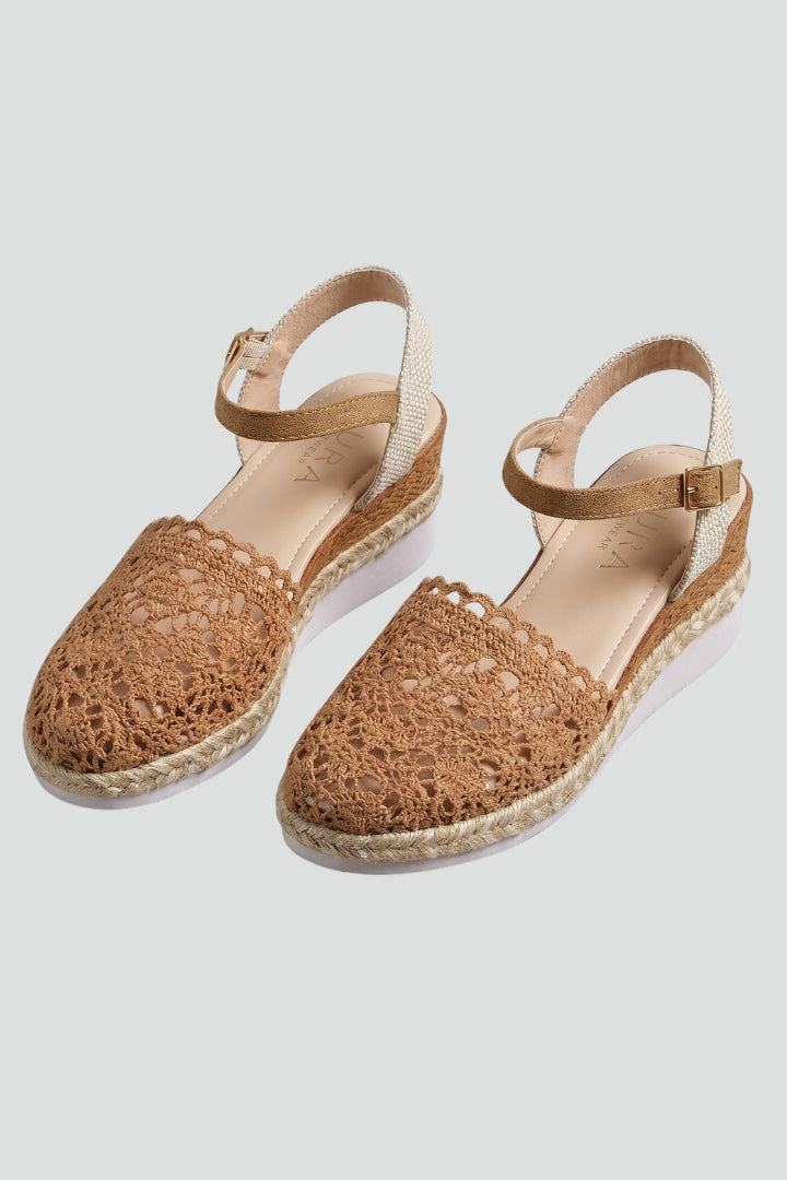 Charlotte | Women's Platform Sandals with Woven Upper and Cushioned Sole