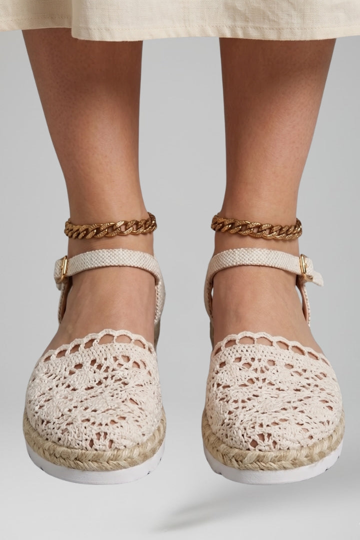 Charlotte | Women's Platform Sandals with Woven Upper and Cushioned Sole