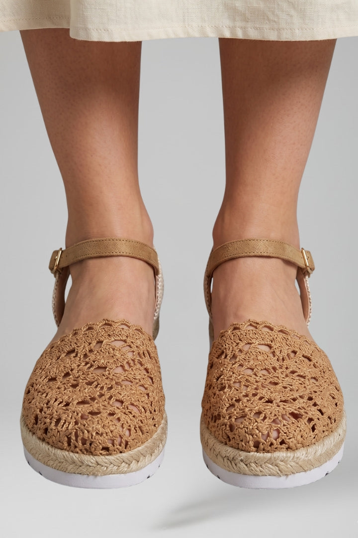 Charlotte | Women's Platform Sandals with Woven Upper and Cushioned Sole
