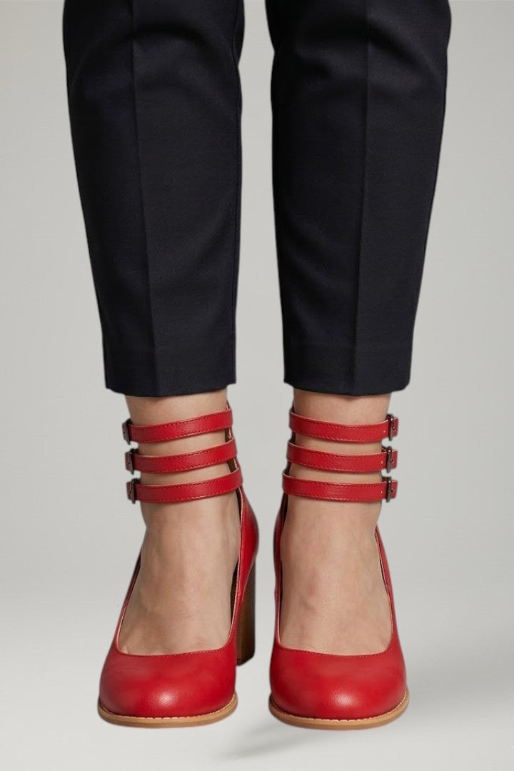 Leah | Women's Sandals with Ankle Strap and Block Heel