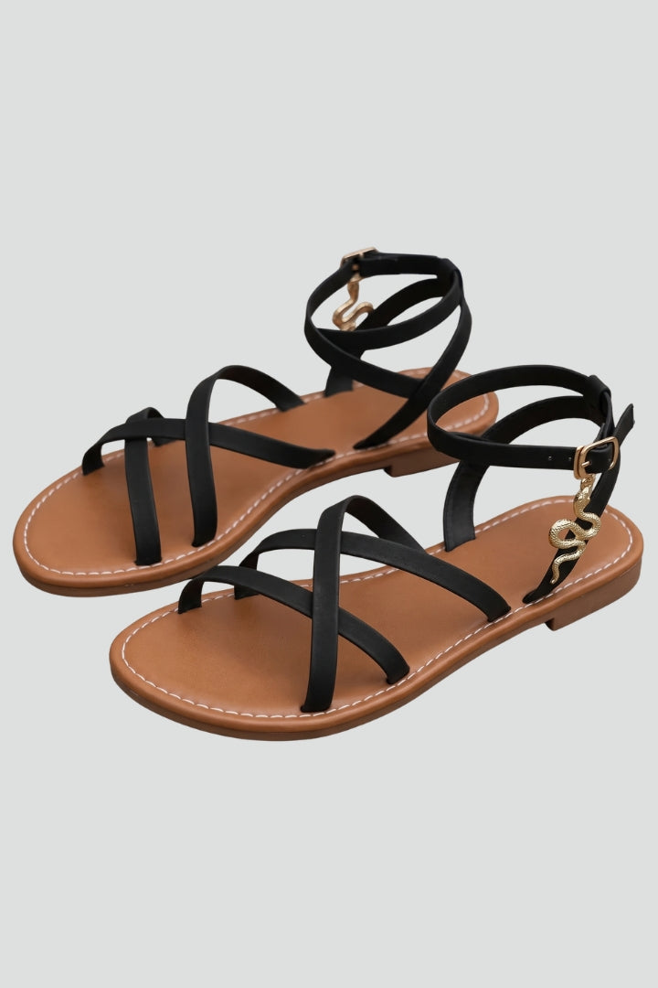 Savannah | Women's Sandals with Crossed Straps and Adjustable Fastening
