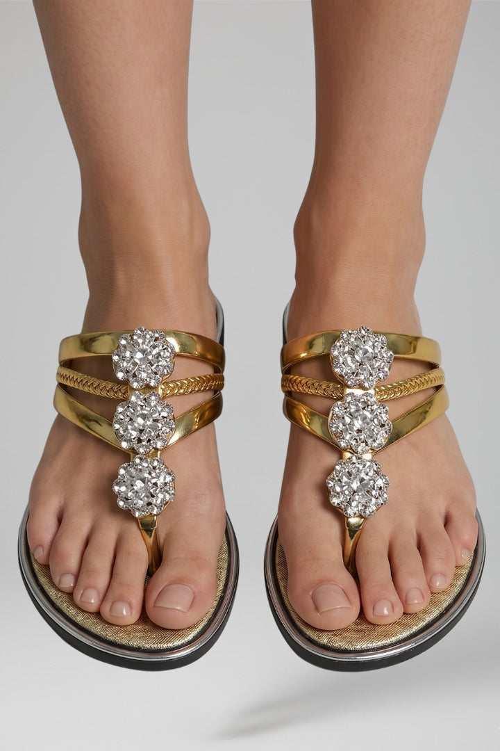 Brooklyn | Women's Sandals with Embellished Straps and Cushioned Footbed