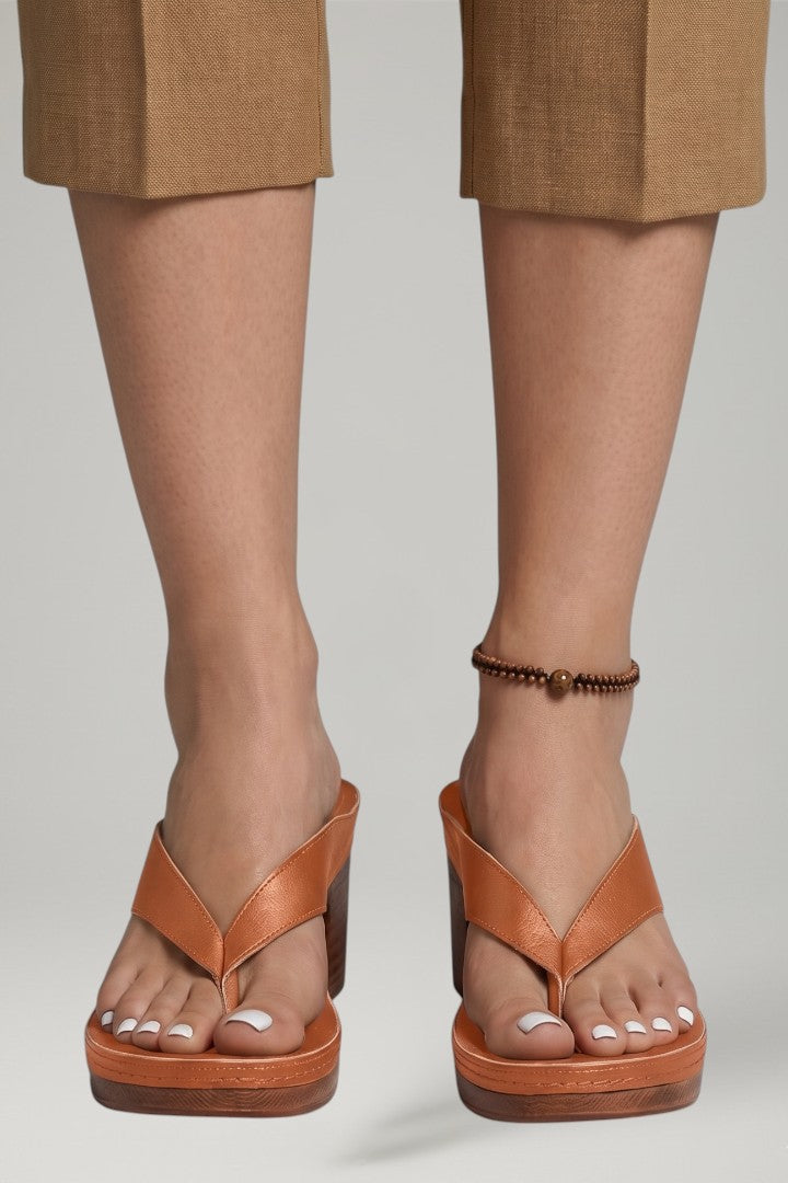 Scarlett | Women's Thong Sandals with Block Heel and Platform Sole