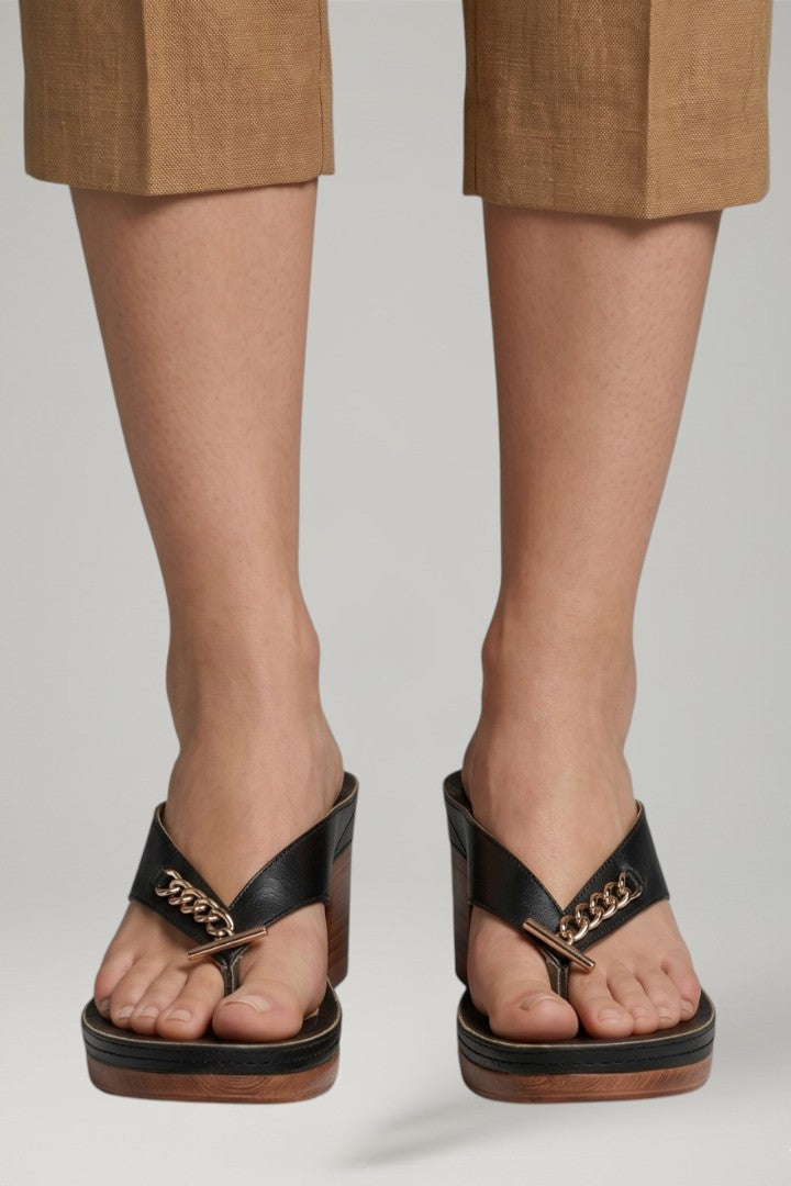 Scarlett | Women's Thong Sandals with Block Heel and Platform Sole