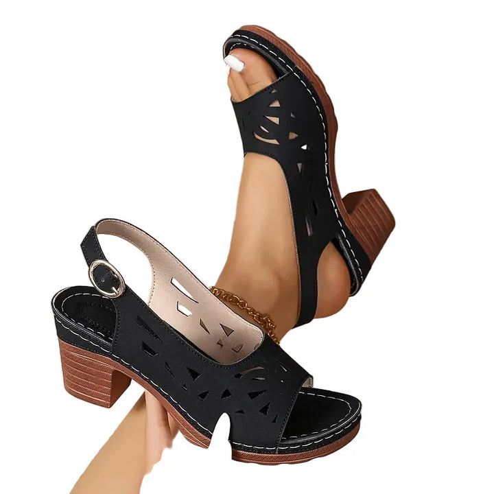 Alice | Ankle Strap Sandals With Block Heel
