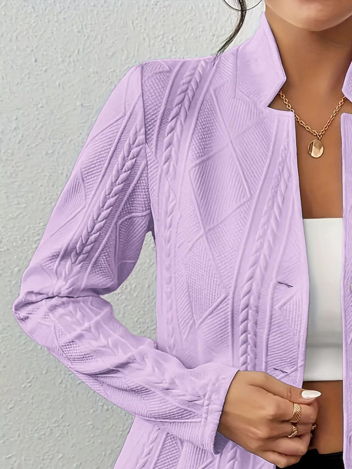 Lisa | Textured Knit Button Front Blazer