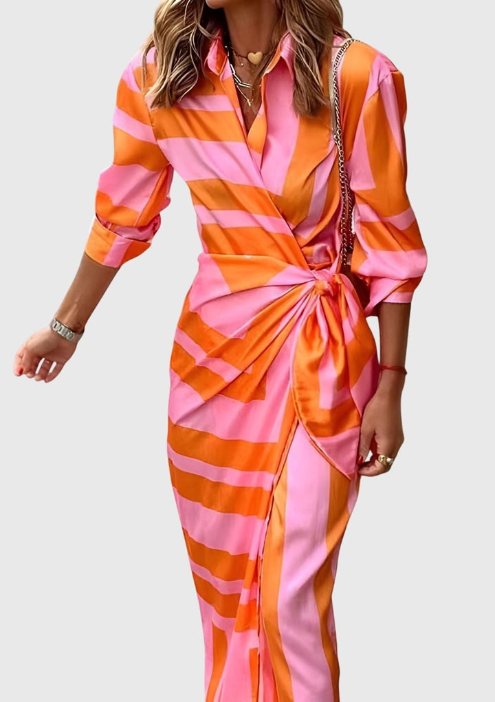 Jamie | Elegant Wrap Dress with Print