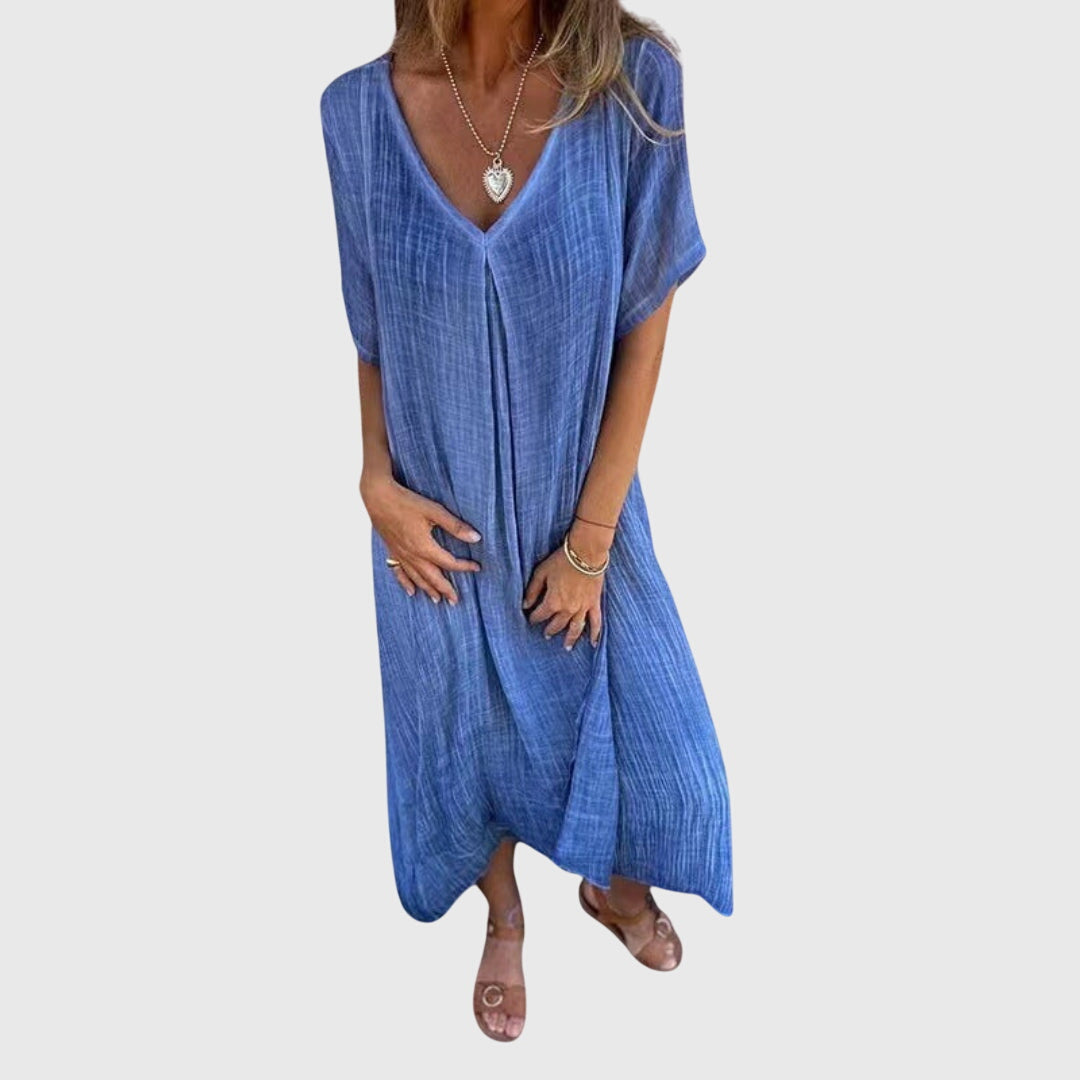 Jamie | Elegant Lightweight V-Neck Dress