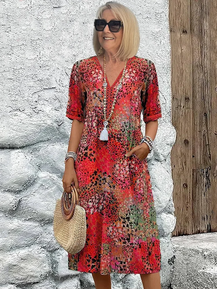 Eloise | Elegant Printed Midi Dress