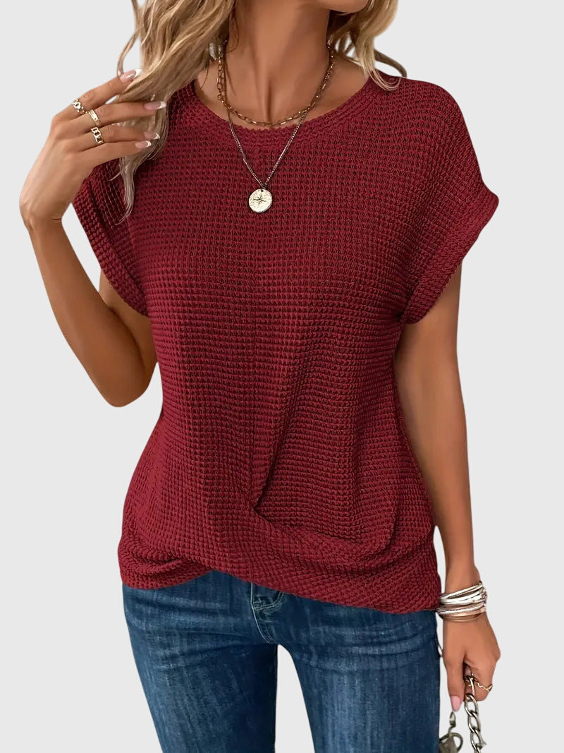 Jamie | Elegant Blouse with Crew Neck