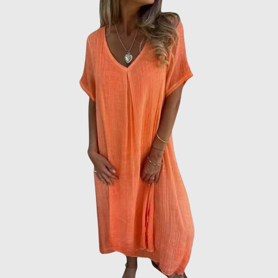 Jamie | Elegant Lightweight V-Neck Dress
