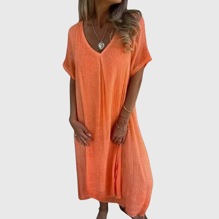 Jamie | Elegant Lightweight V-Neck Dress