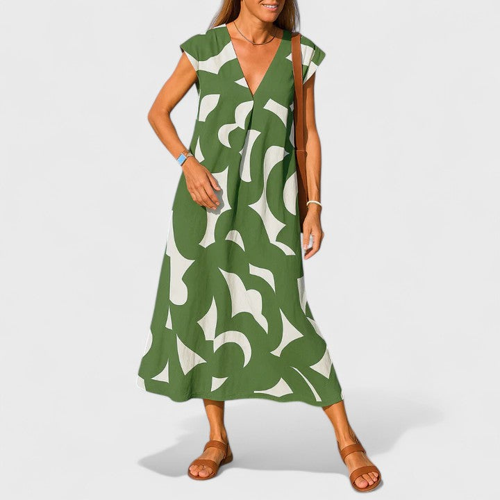 Jamie | Flowing V-Neck Dress