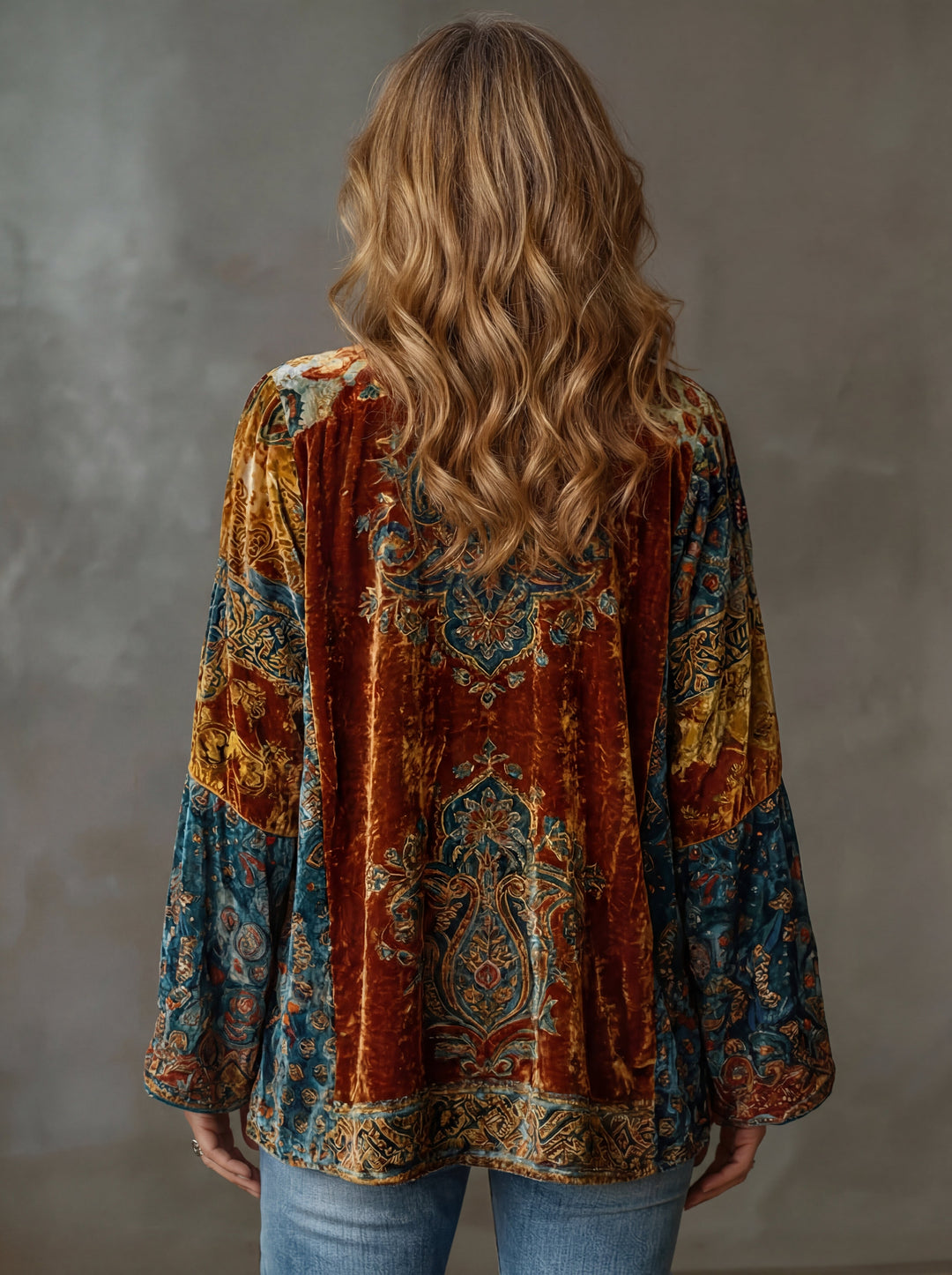 Miriam | Artisan Velvet Embroidered Kimono