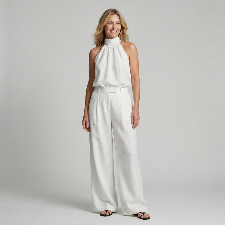 Light | Elegant Light Blue Cotton-Linen Suit