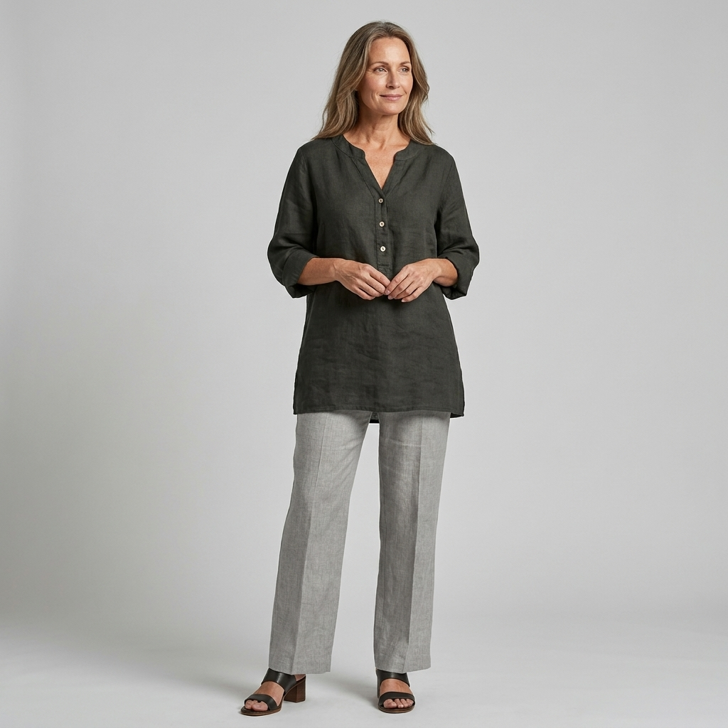 Veronique | Effortless Artisan Button-Front Top