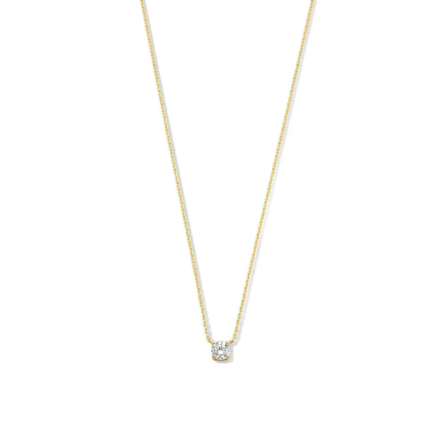 Jamie | Moissanite Stone Necklace 14k Gold