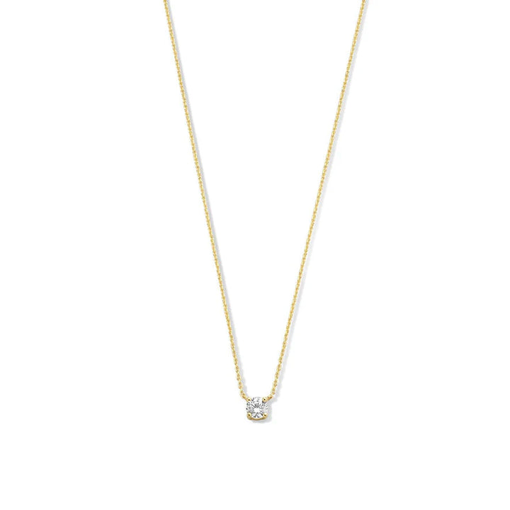 Jamie | Moissanite Stone Necklace 14k Gold