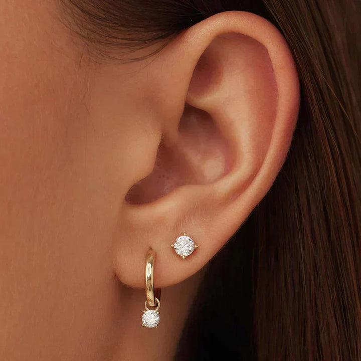 Jamie | Diamond Pendant Earrings 18k Gold