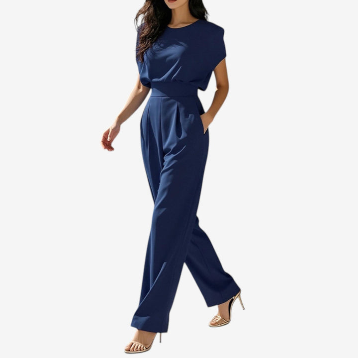 Ariia | Sculptural Wide-Leg Tailored Jumpsuit