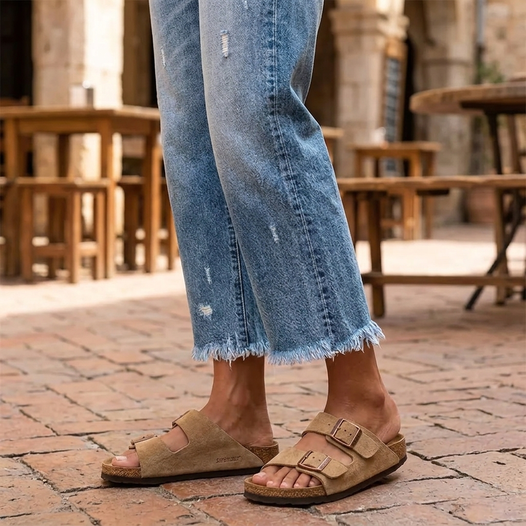 Vivara | Retro Fringed Cropped Straight Leg Jeans